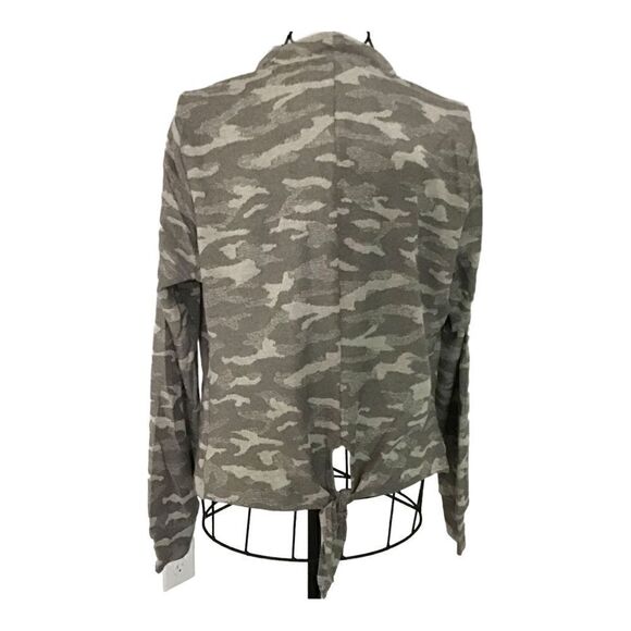 BB Dakota Now You See Me Camo Draped Tie Back Jacket - Picture 5 of 11